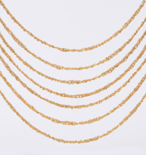 Handcrafted Silver Necklace “Multifilo” - 4 colors