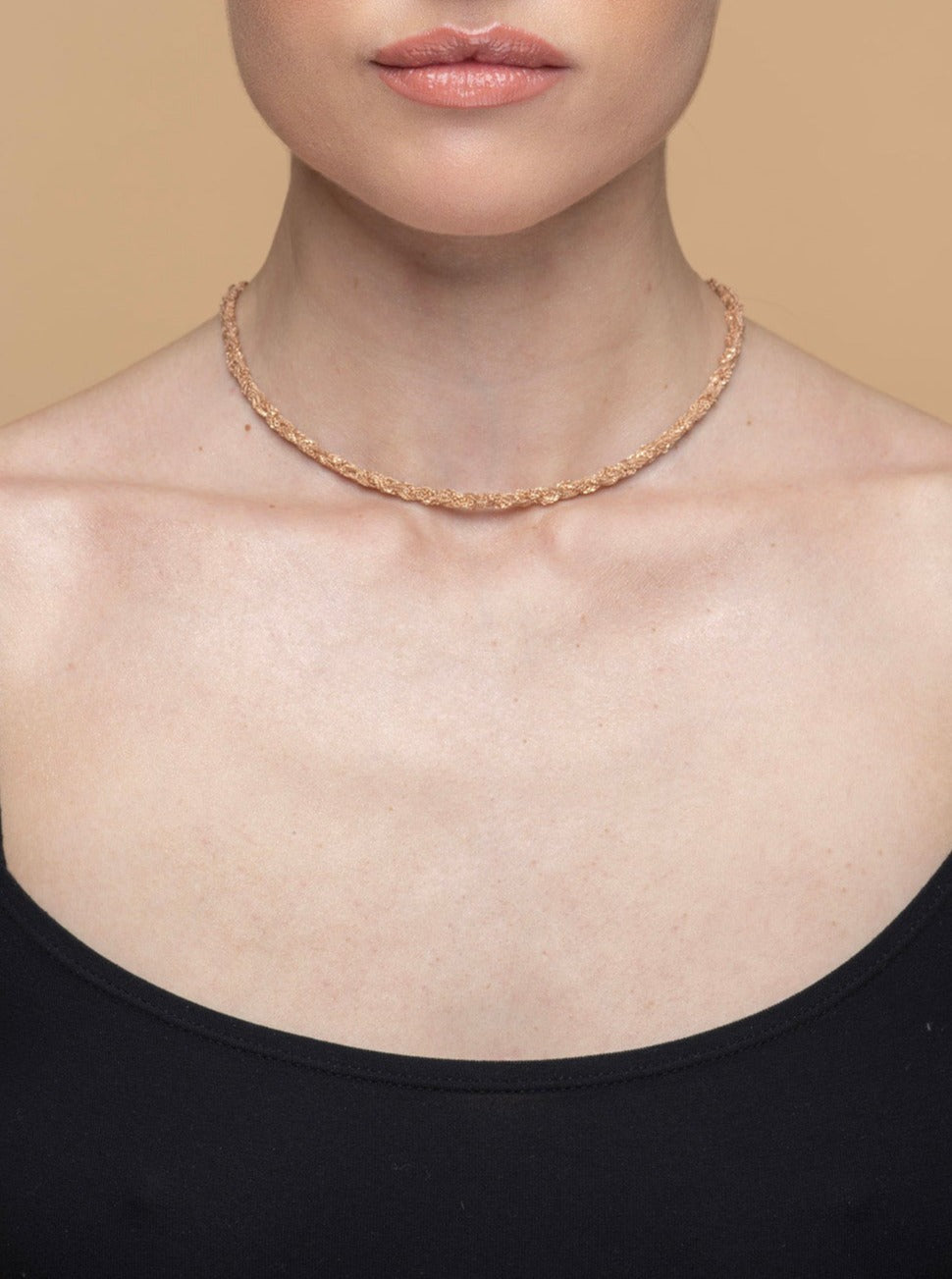 Necklace “Twist Small Cross” - 3 colors