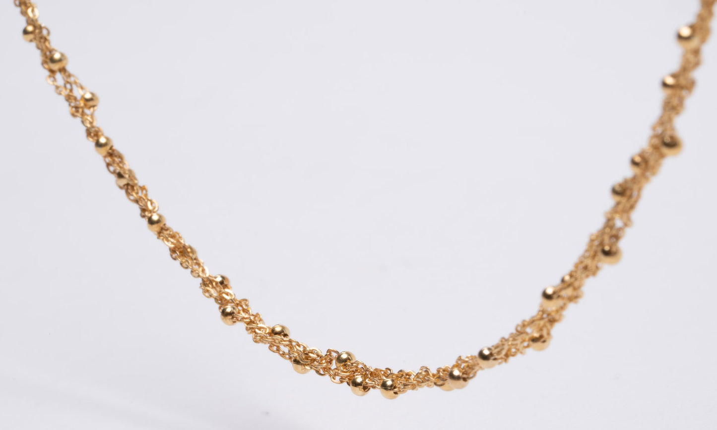 Handcrafted Necklace “Sparkle 0,25” with spheres - 3 colors
