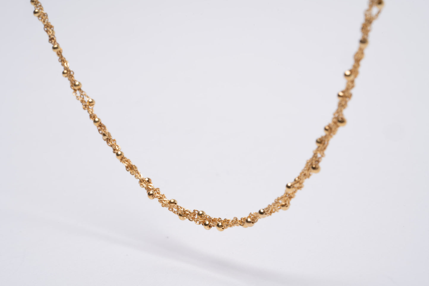 Handcrafted Necklace “Sparkle 0,25” with spheres - 3 colors