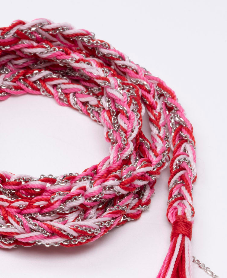 Silver Necklace Scarf “Fabric” - 3 colors