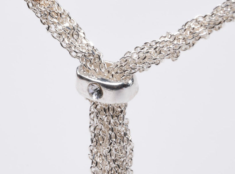 Handcrafted Silver Necklace “Bride Snake” - 4 colors