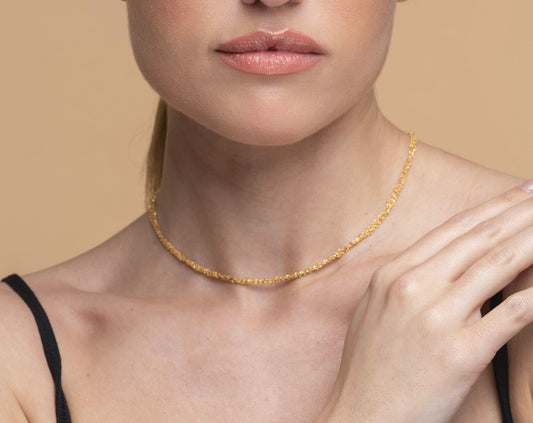 Handcrafted Silver Necklace “Sparkle 0,35” - 3 colors