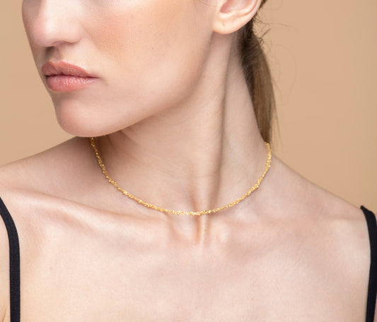 Handcrafted Necklace “Sparkle 0,25” with spheres - 3 colors