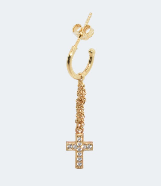 Single Earring “Bright Cross” - 3 colors