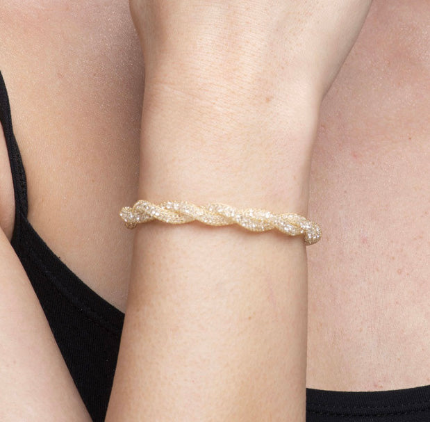 Bracelet “Crystal Torchon 2 Tubes” - 3 colors