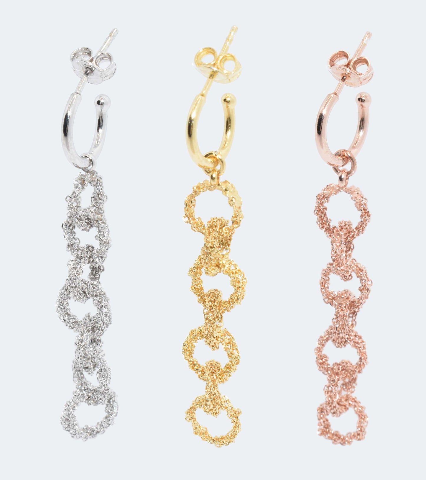 Single Earring “Handmade Chain” - 3 colors