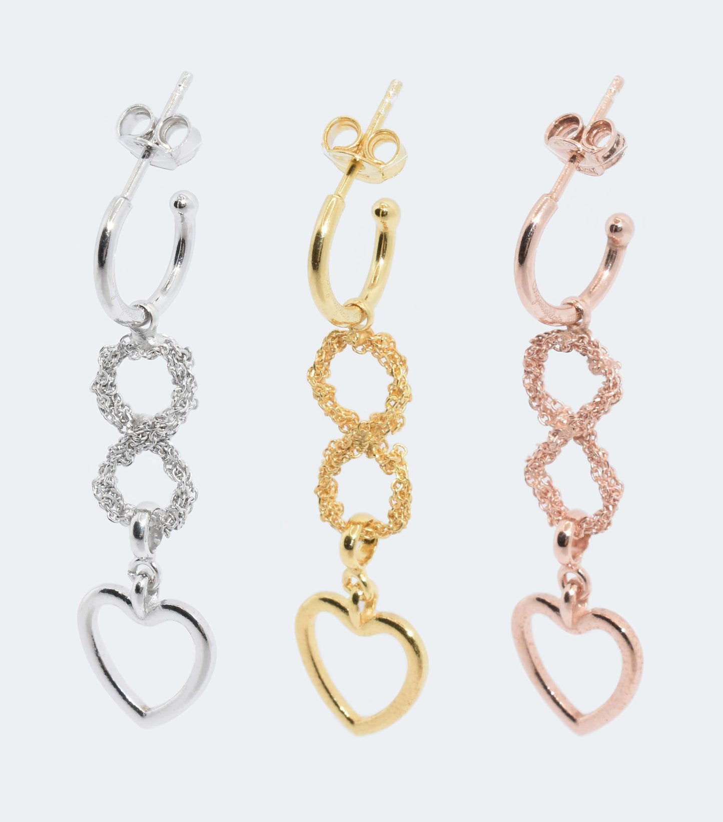 Single Earring “Infinity Handmade Chain” - 3 colors