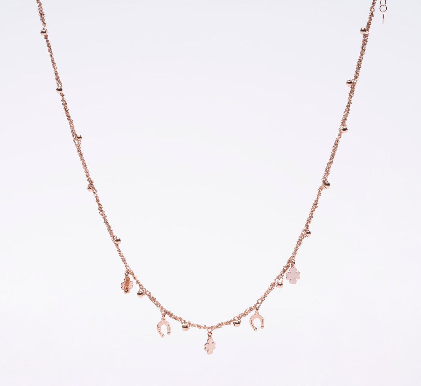 Necklace “Clover & Horseshoe Charms” - 3 colors