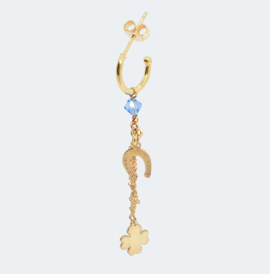 Single Earring “Clover & Horseshoe” - 3 colors