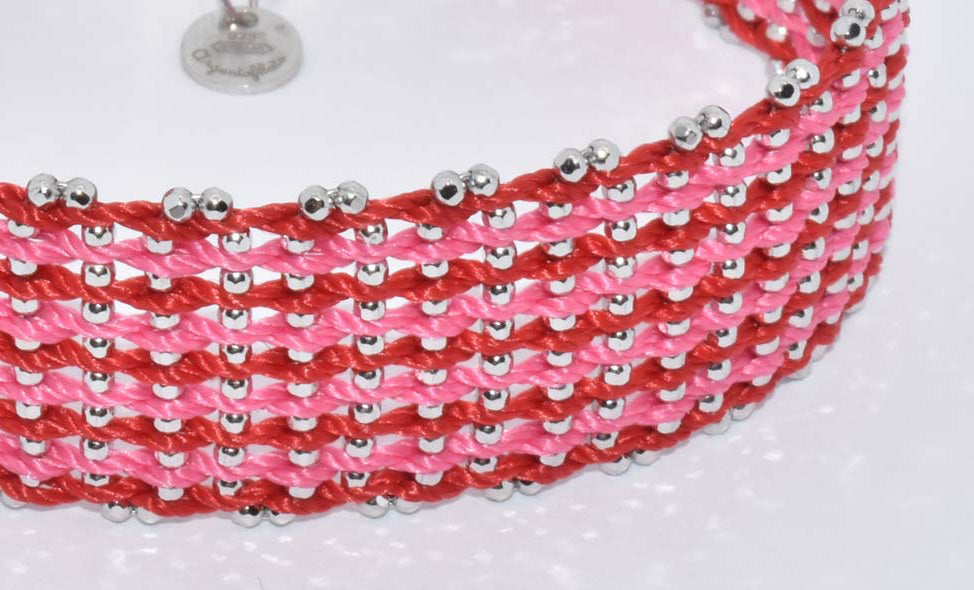 Bracelet “Texture 20mm” - Rhodium plated 4 options