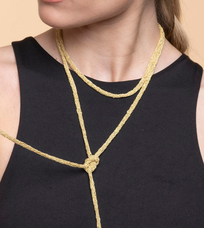Handcrafted Silver Necklace Scarf - 4 colors
